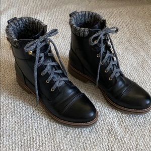 Tommy Hilfiger Lace Up Black Boots